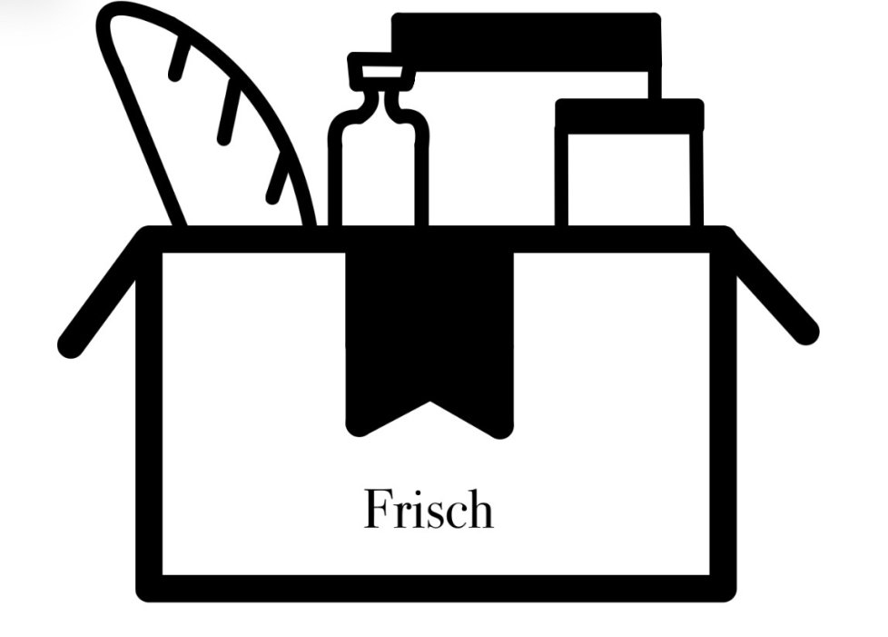 Karton mit Lebensmitteln